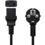 NANO CABLE Cable de Alimentación CPU CEE7/7 a C13 de 2 m, Negro